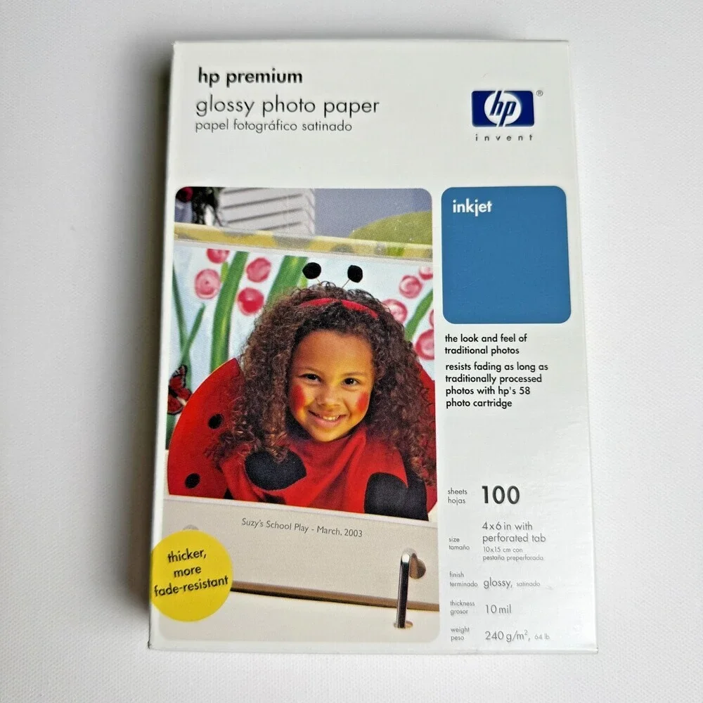 HP Premium 4x6 Glossy Photo Paper LOT of 4 UNOPENED Boxes 400 Sheets InkJet